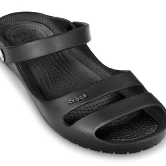 CROCS Shoes - Crocs women’s flat sandals black size 9